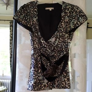 Nanette Lepore Silk Multi Blouse Sz 2